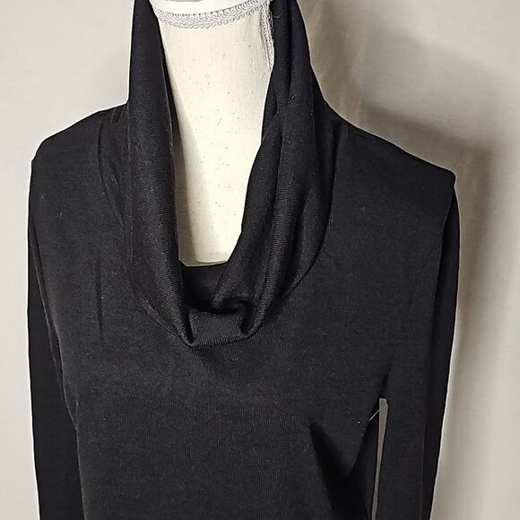Dress by Old Navy Cowl Neck Black Size Large New without Tags - Picture 2 of 7